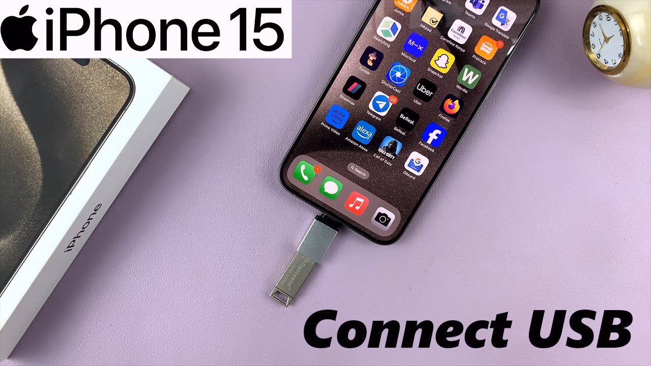 How do I connect a USB drive to my iPhone or iPad?