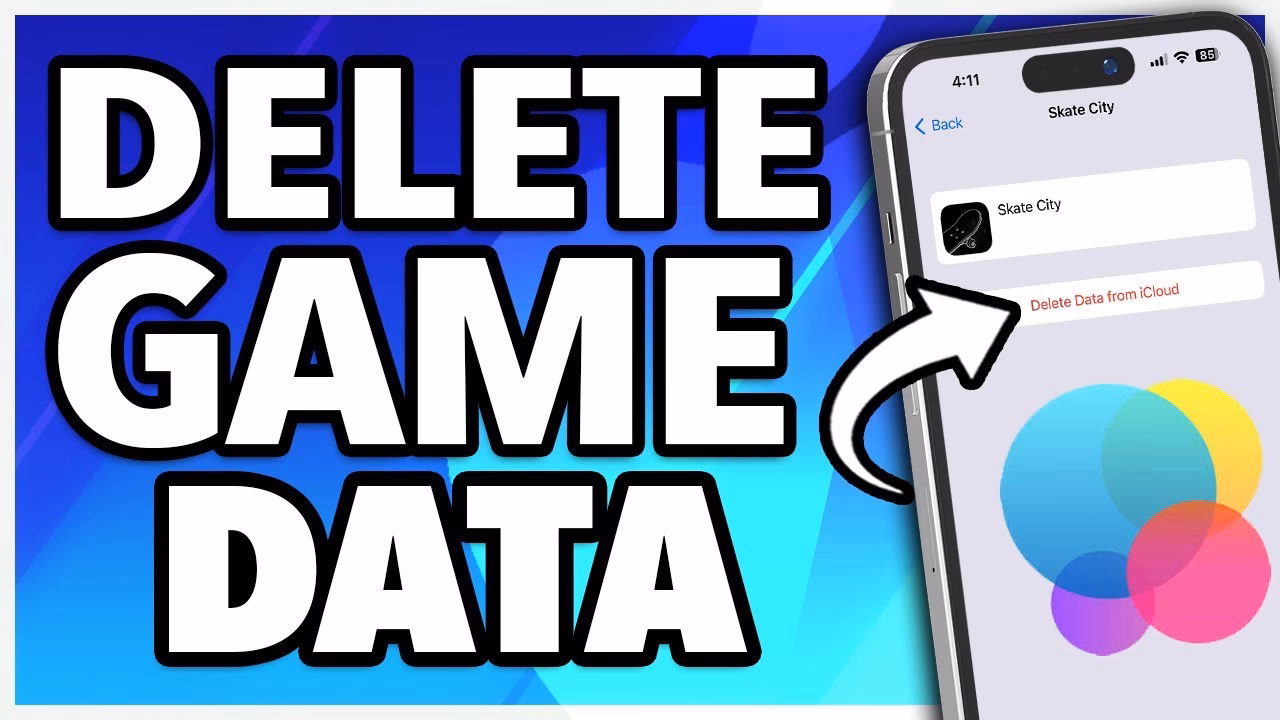 How do I delete data from a game?