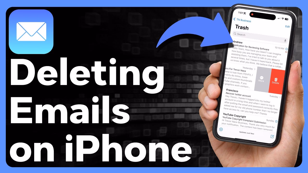 How to delete offline emails on iPhone?