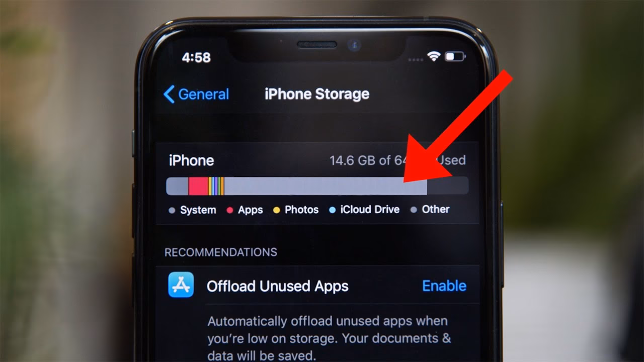 How to get rid of 'other' in iPhone storage?