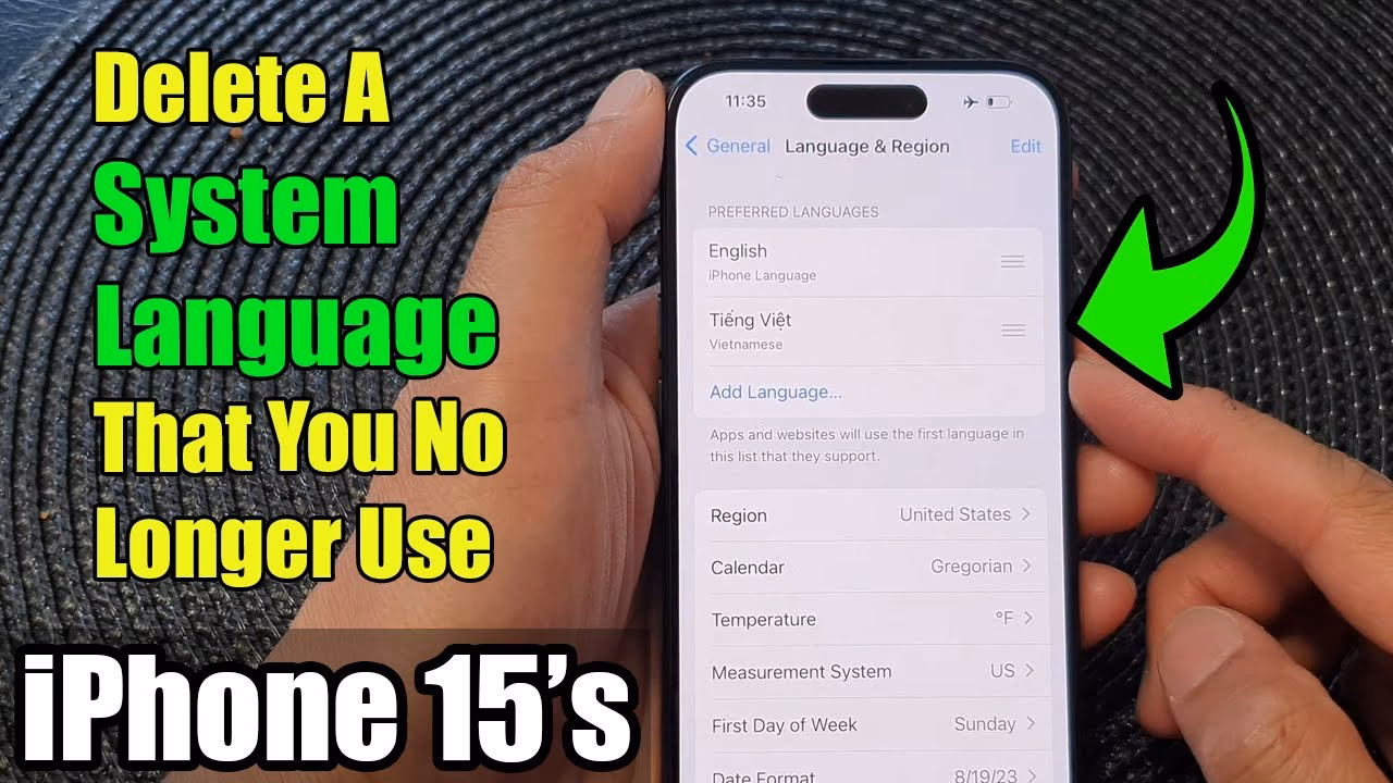 How do I change the language of apps and websites?