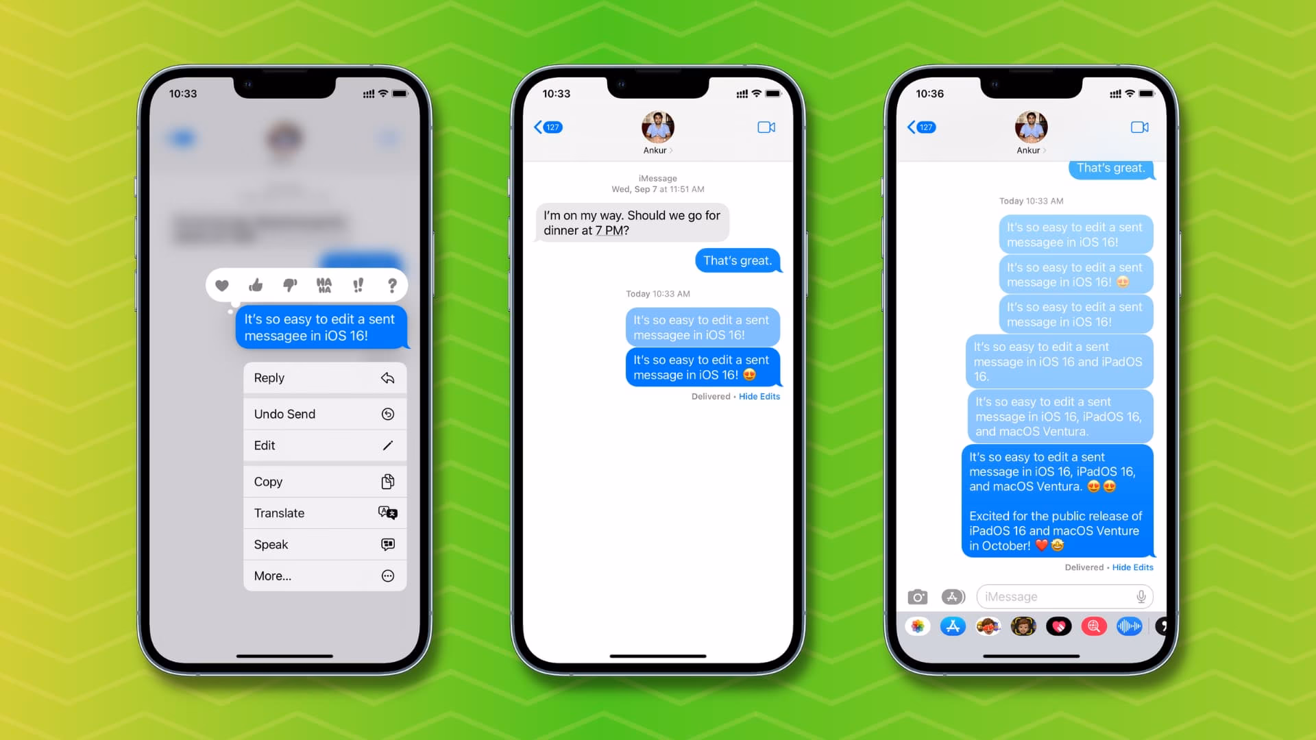 How do I edit my email address on my iPhone?