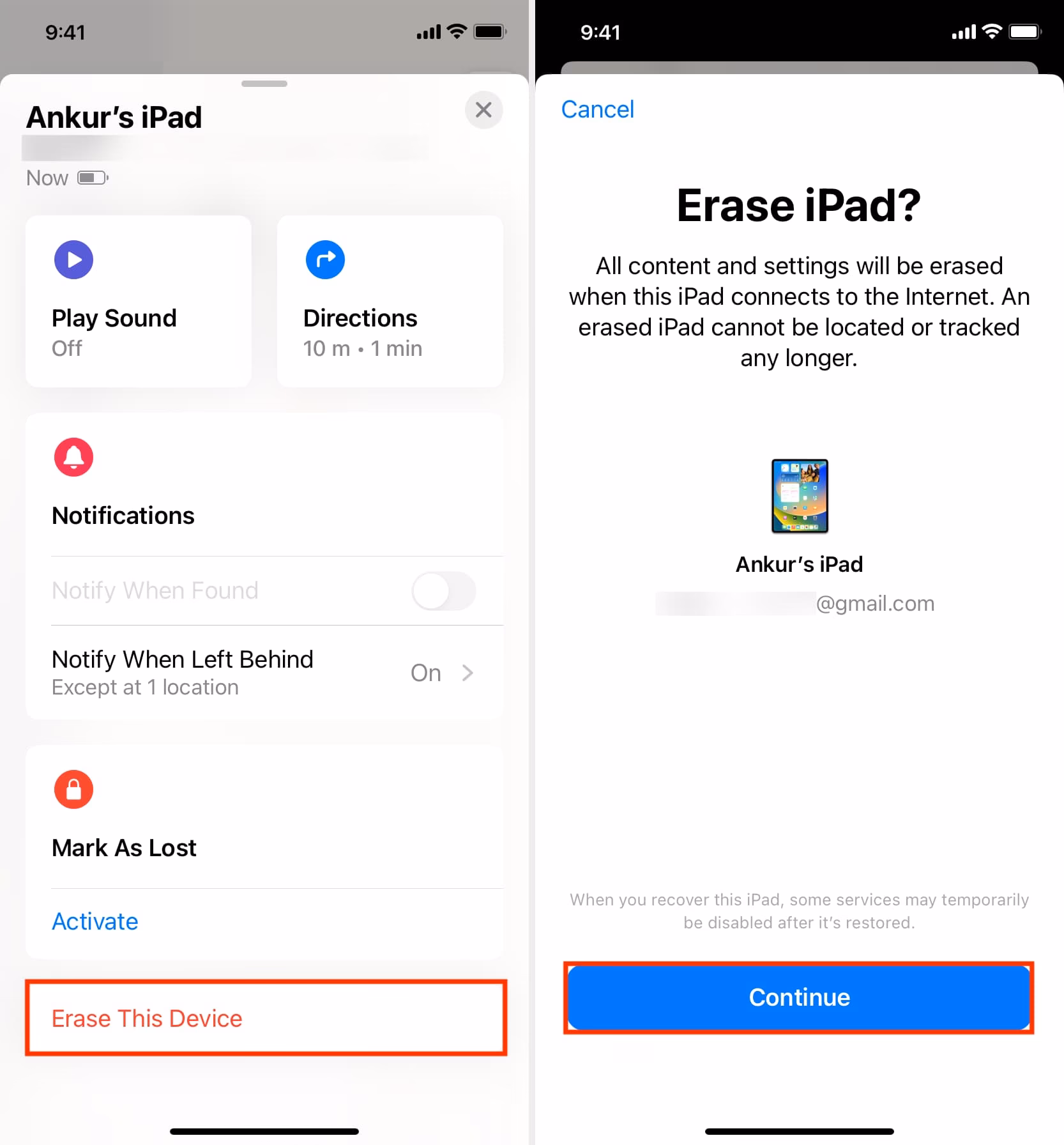 How to erase iPhone from iCloud?