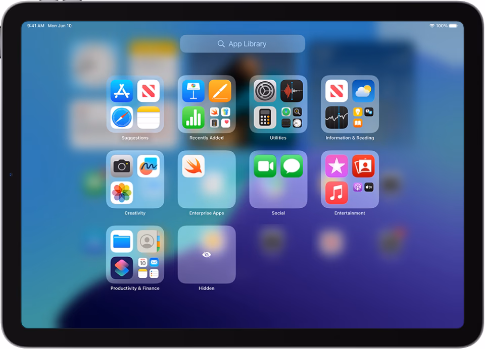 How do I find apps on my iPad?