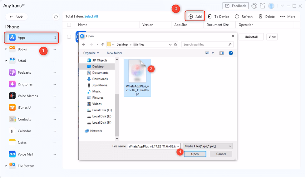 How do I connect my iPhone to my PC?