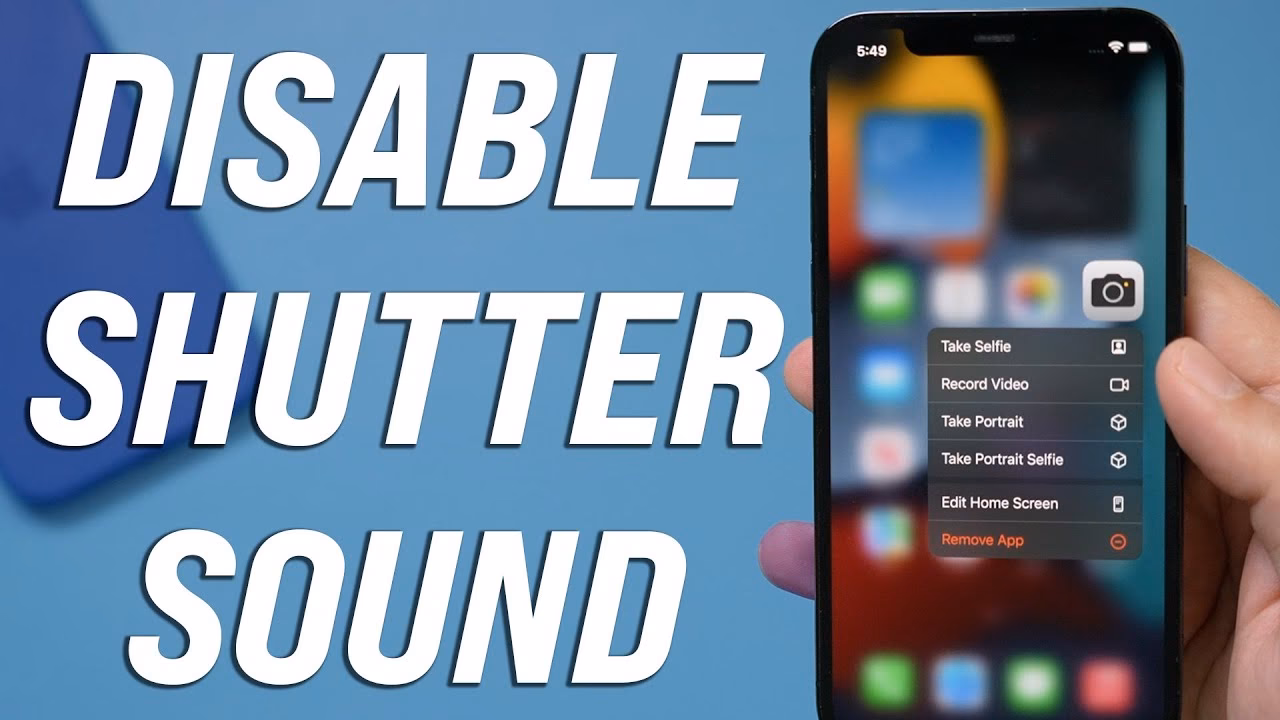 How to turn off camera sound on iPhone?