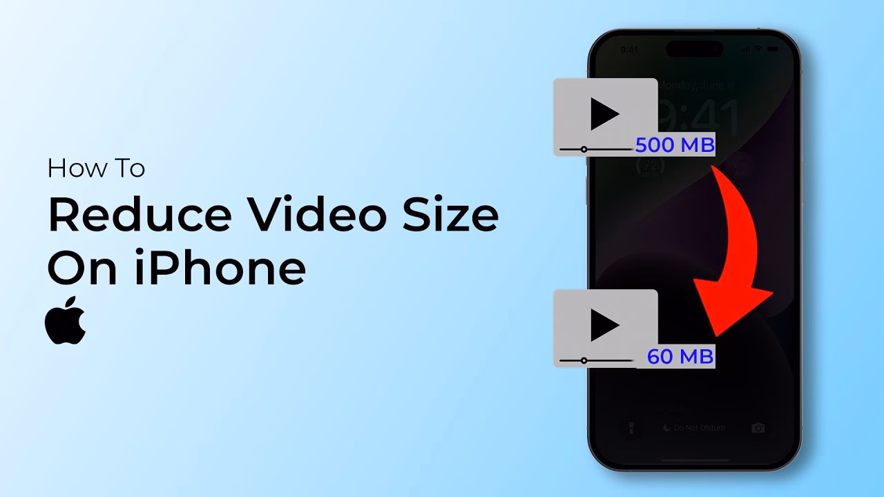 How do I reduce the size of a video on iPhone?