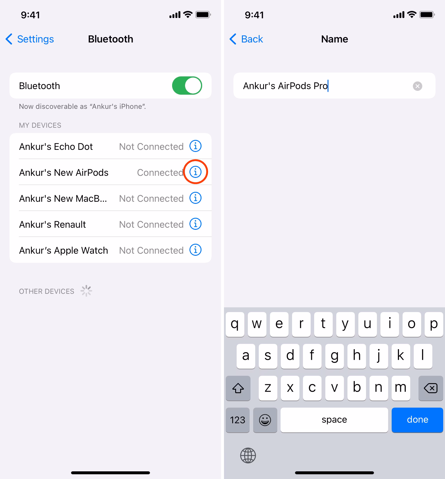 How to change Bluetooth device name?