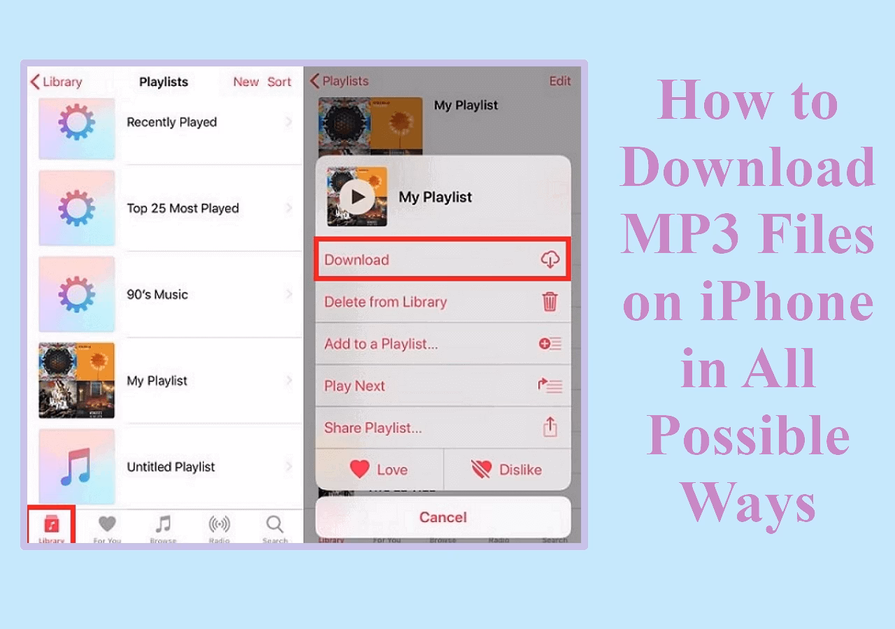 How do I save music files to my iPhone?