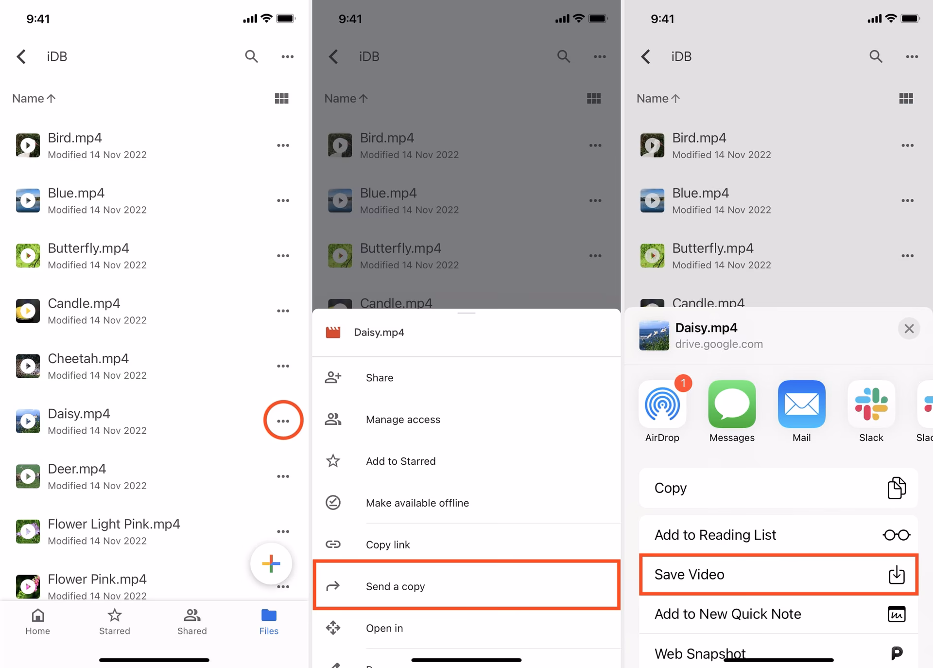 How to transfer videos to iPhone camera roll using Dropbox?