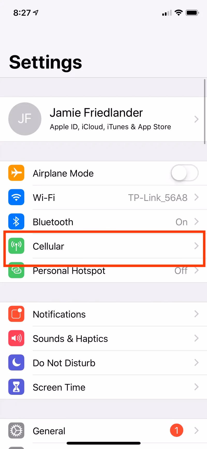 How do I Check my cellular data usage?