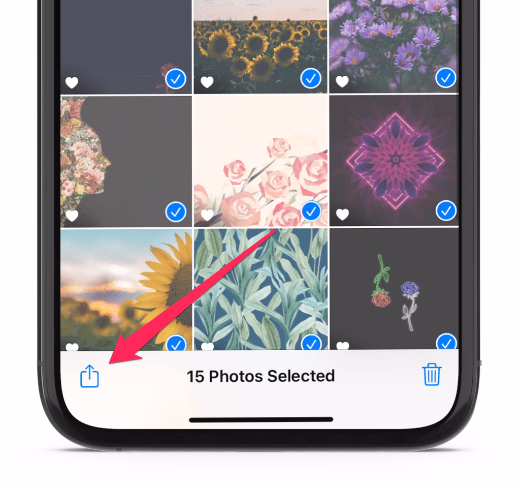 How many photos can you send on iPhone?