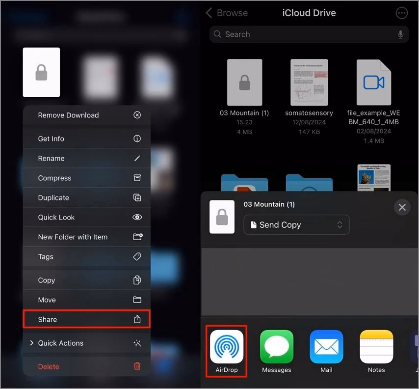 How do I open a PDF on my iPhone?