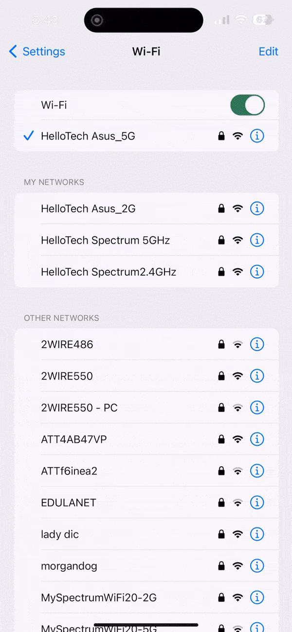 How to connect iPhone to Wi-Fi?
