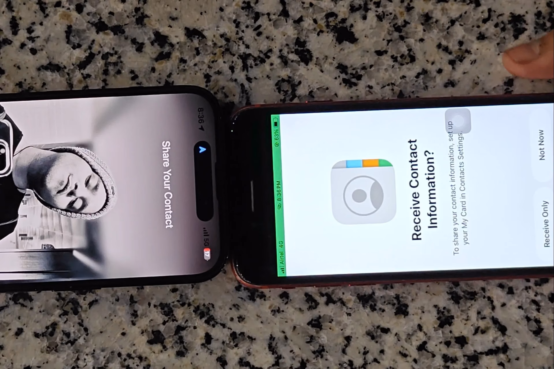 How to share contact details on iPhone?