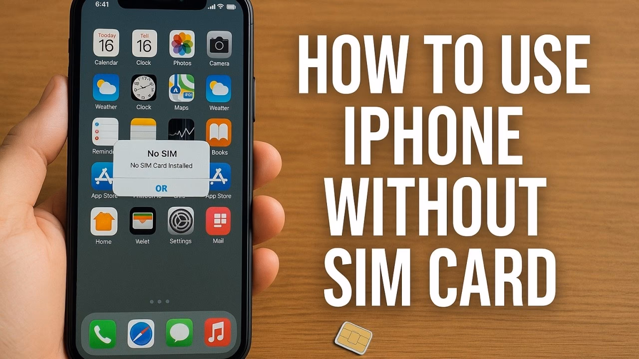 How do I set up a new iPhone without a SIM card?