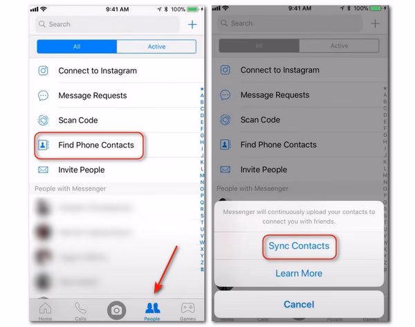 How to sync contacts on iPhone?