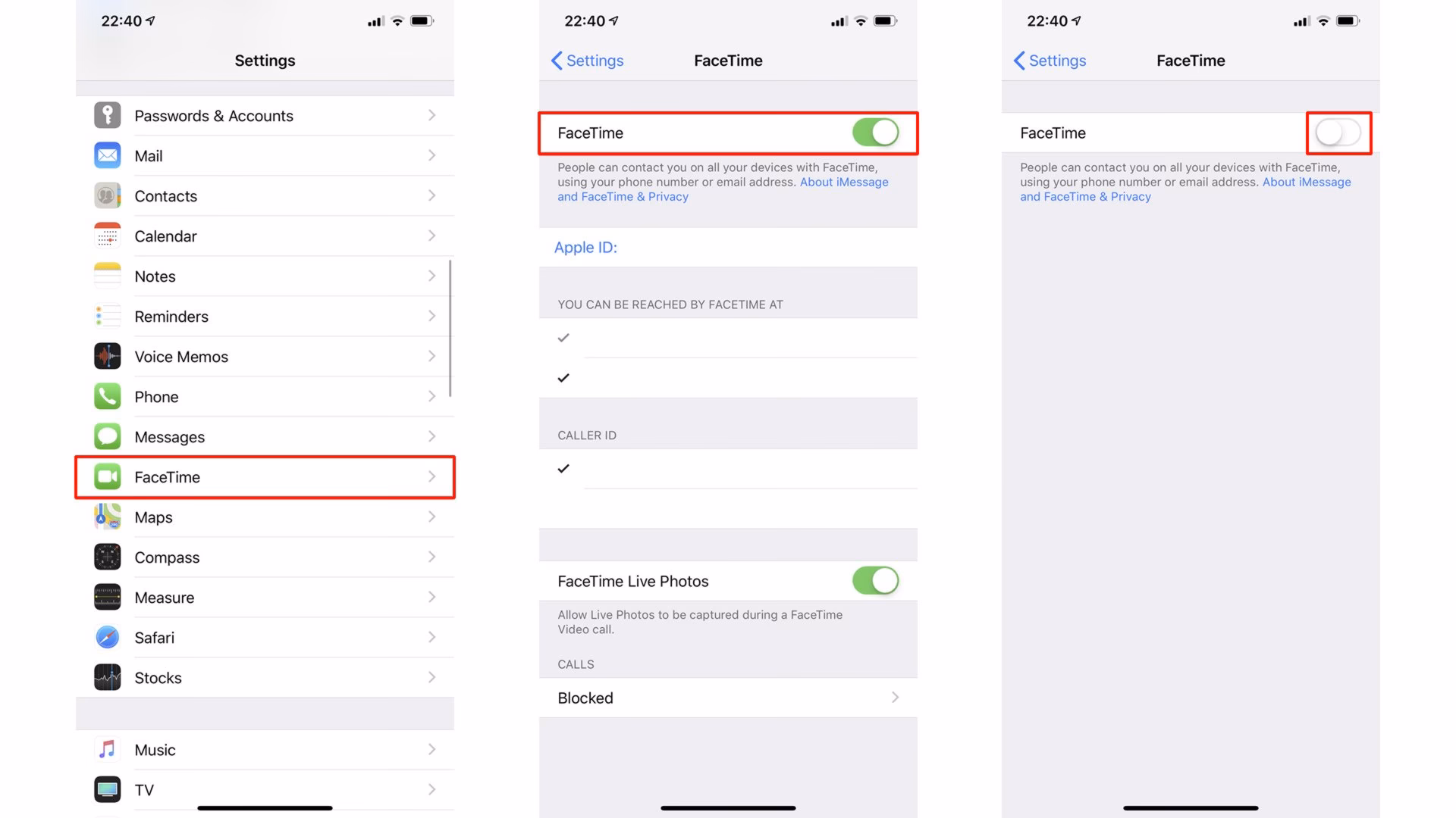 How do I activate FaceTime on my iPhone?