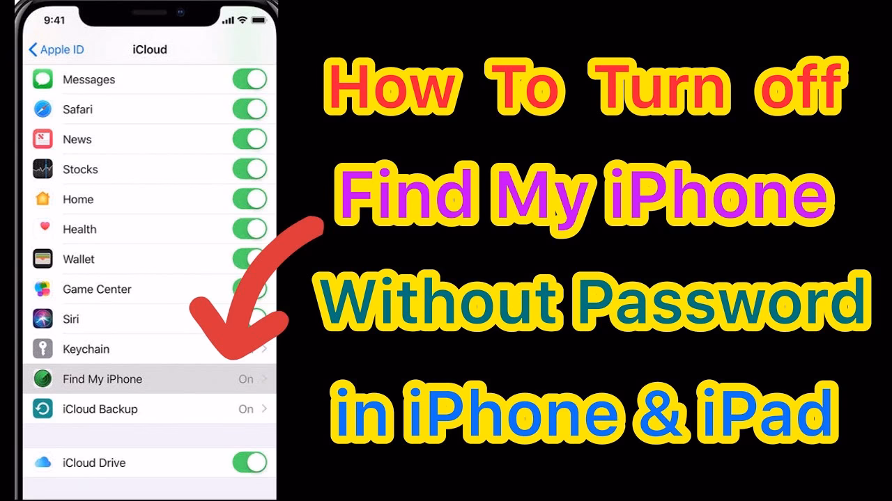 How to turn off Find my iPhone from another device?