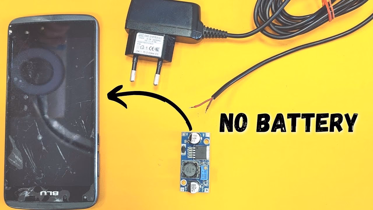 How do you charge a phone without a battery?