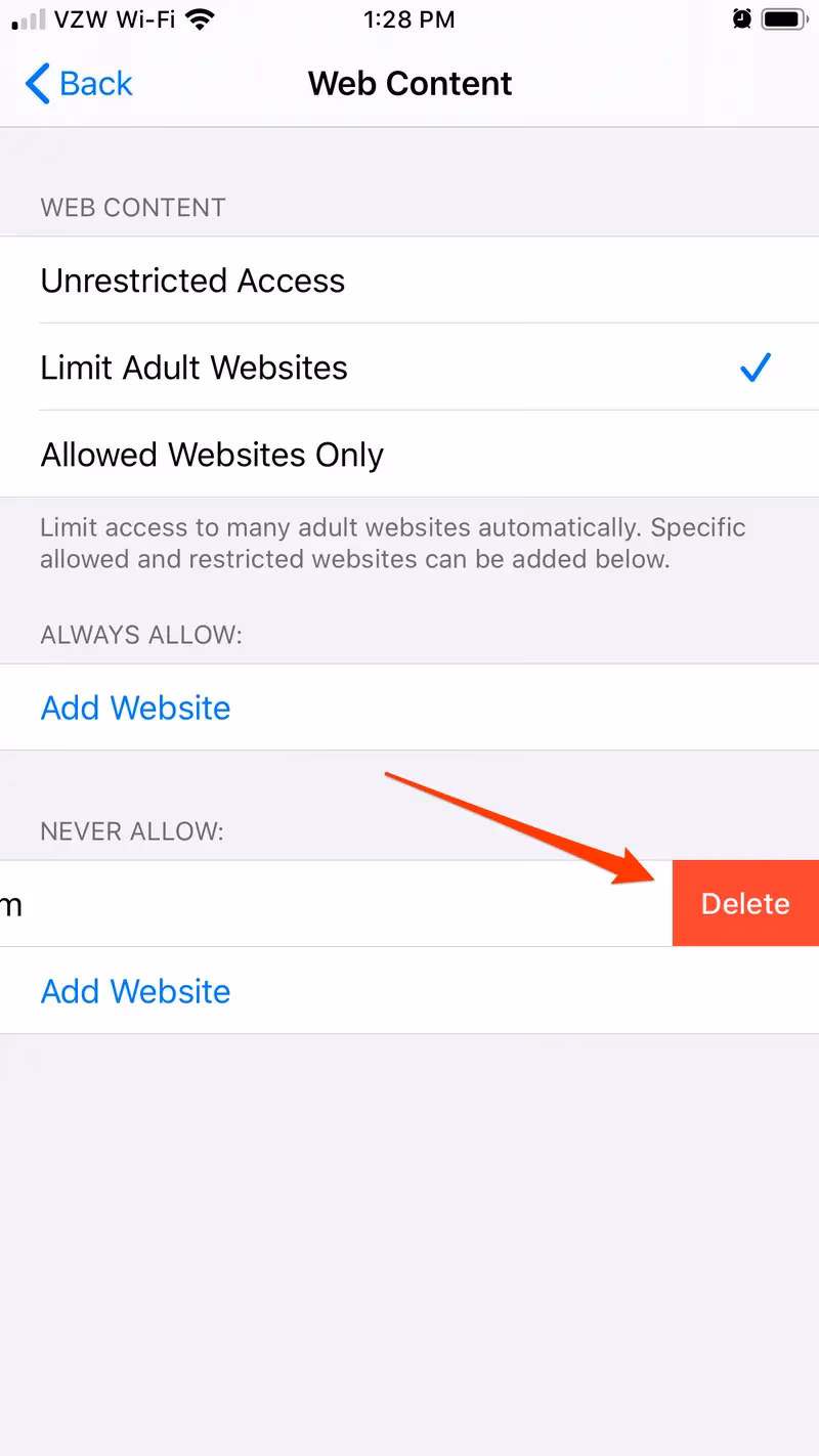 How can I access blocked sites on my iPhone?