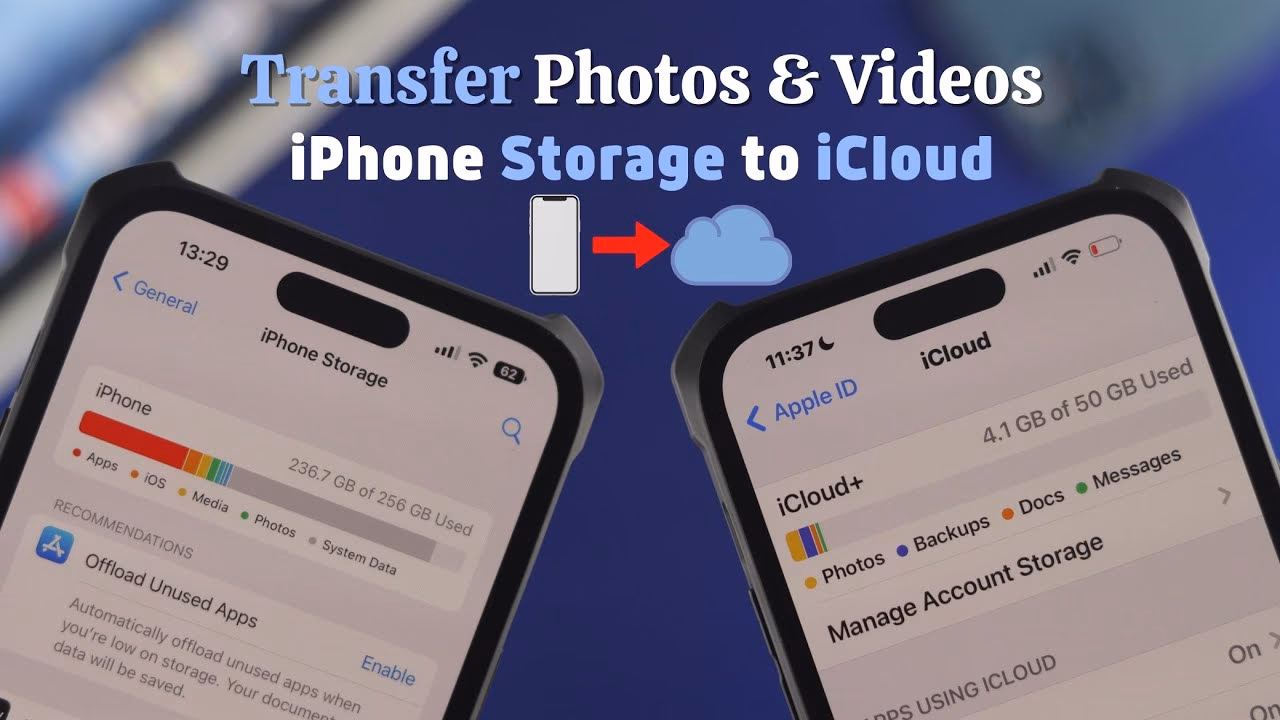 How do I upload photos & videos to iCloud?