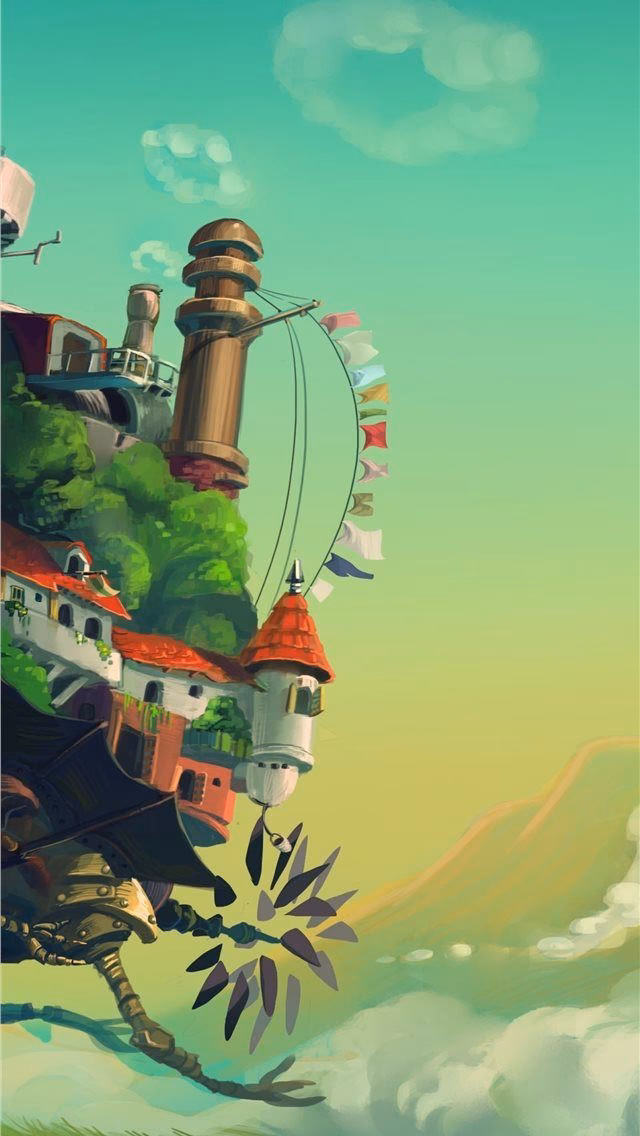 What size is Howl's Moving Castle wallpaper?