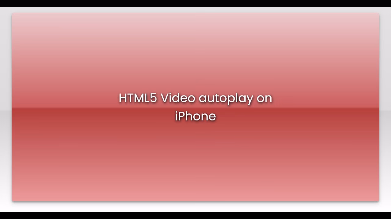 Does Safari support HTML5 video?