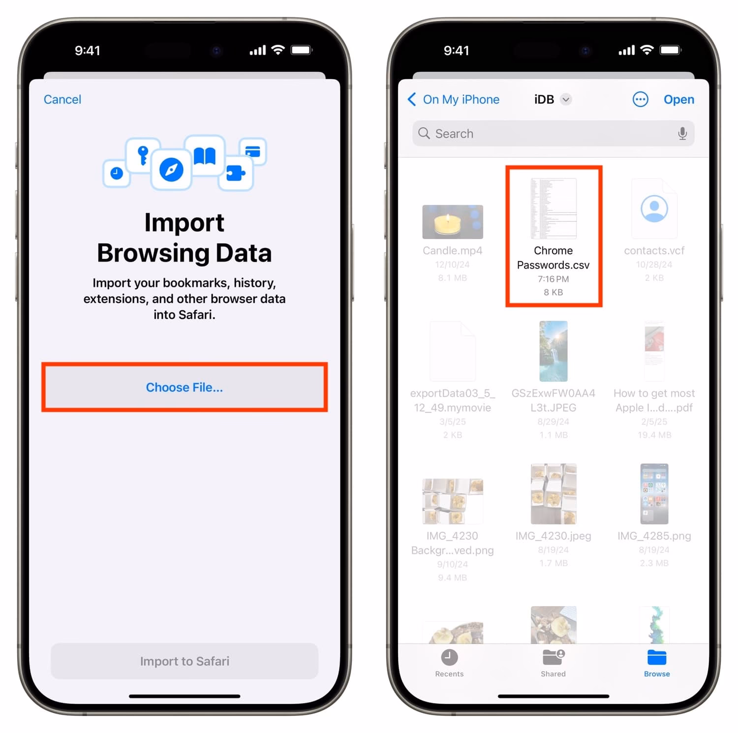 How to import bookmarks & saved passwords from Chrome/Firefox?