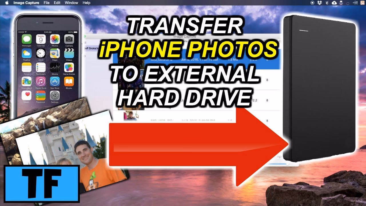 How to transfer photos from iPhone to external drive?