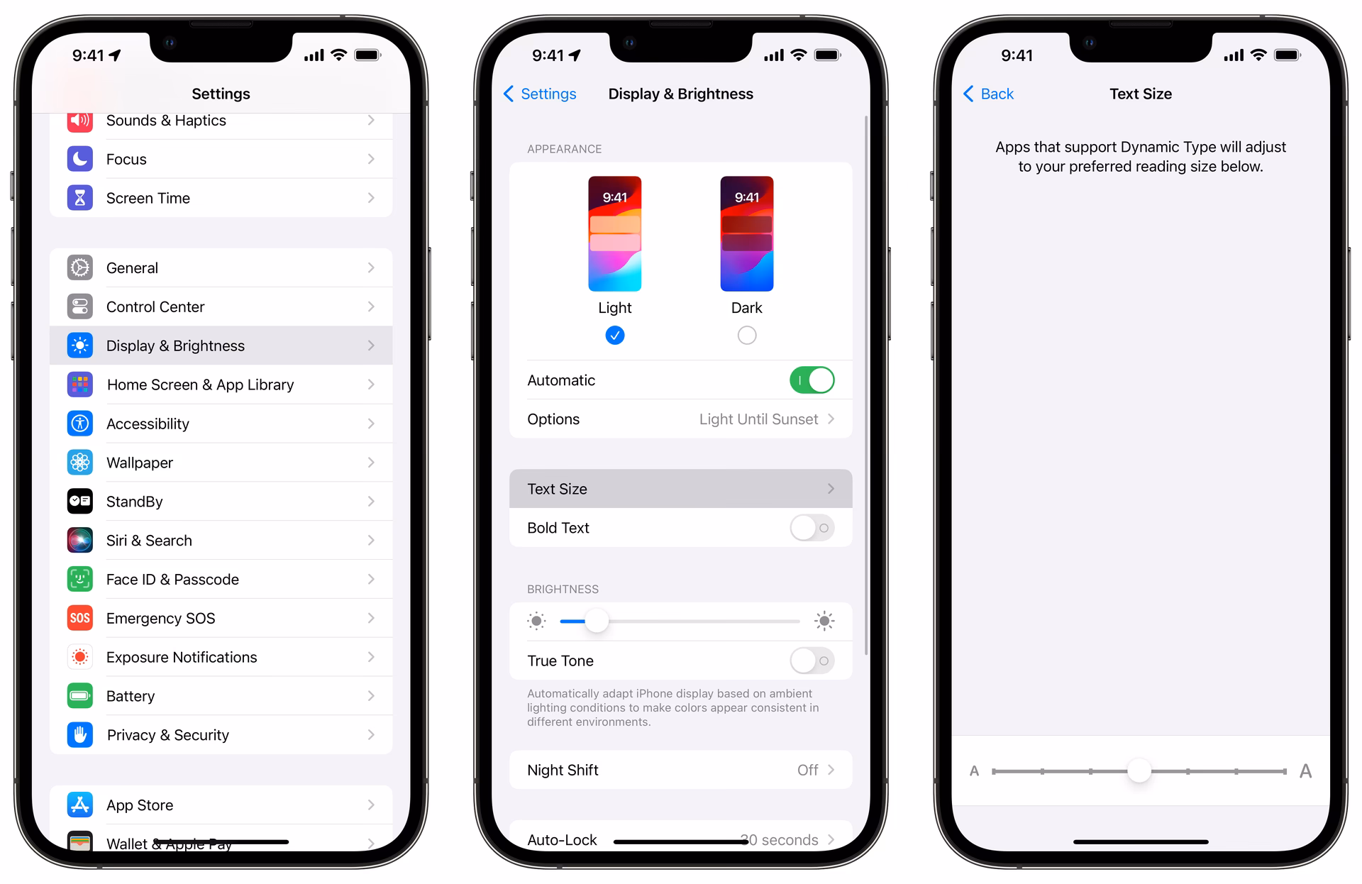 How do I change the font size on my iPhone?