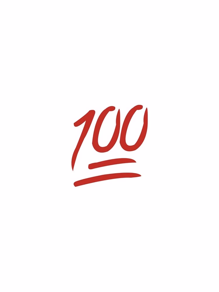 What does 100 emoji mean?