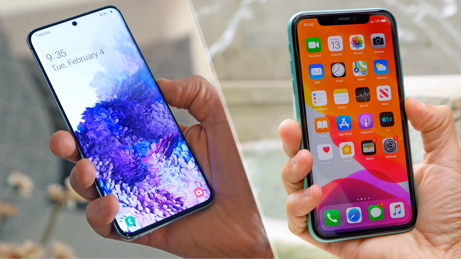 What's the difference between iPhone & Galaxy S20?