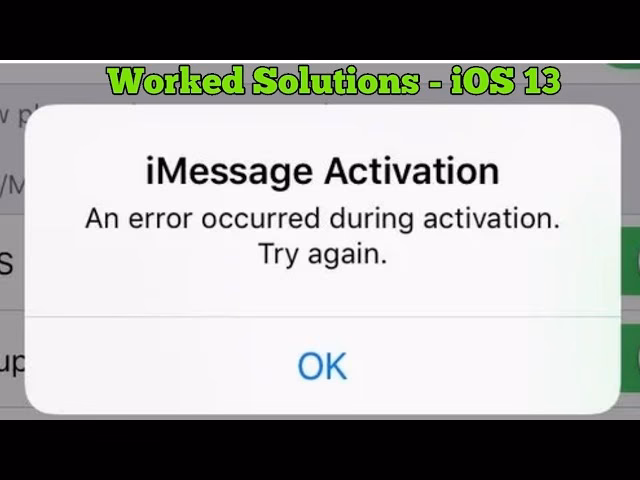 Why is iMessage waiting for activation error on iPhone?