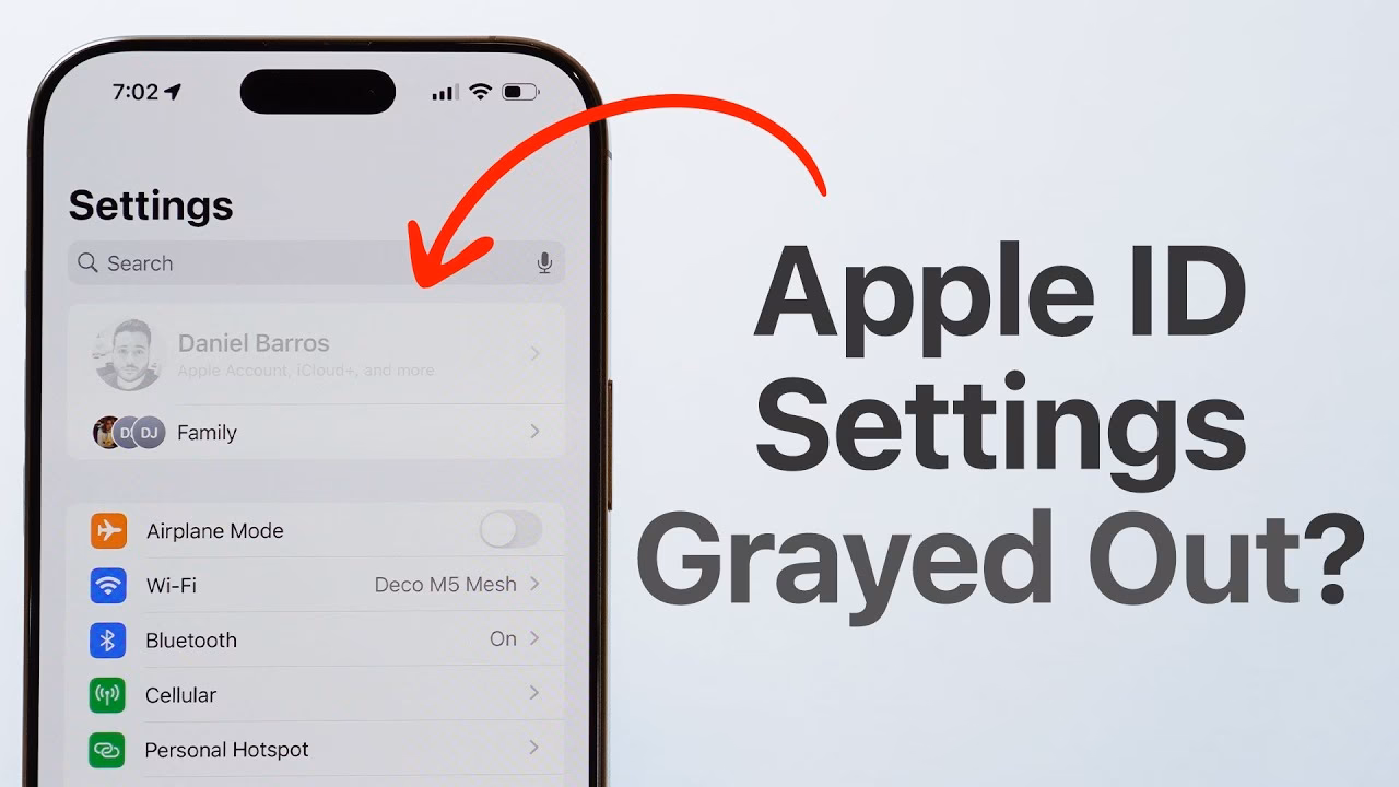 How do I fix a grayed out Apple ID?