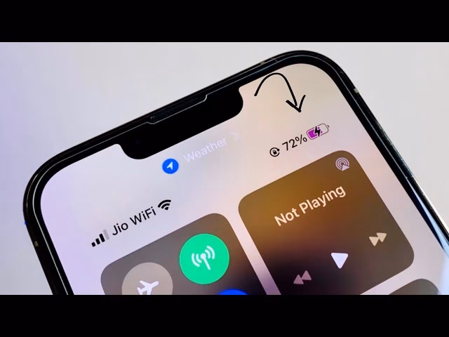 What does a battery icon mean on a phone?