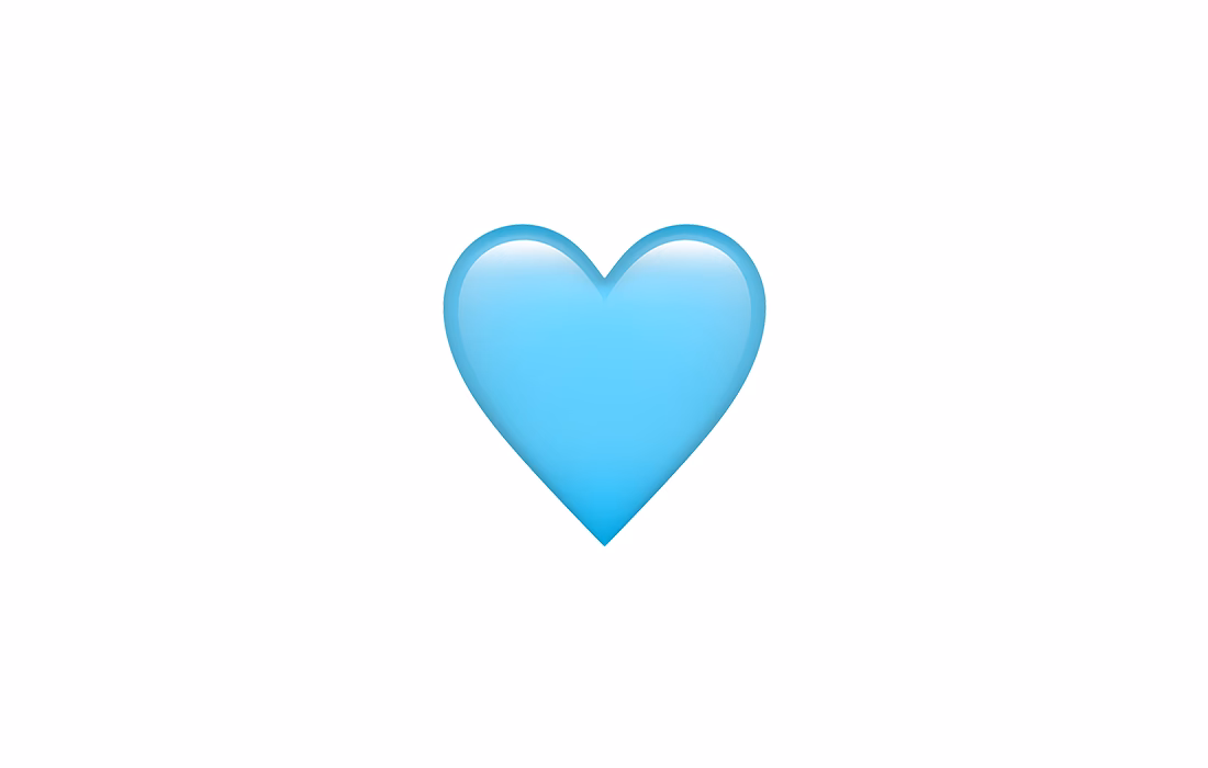 What is a blue heart emoji?