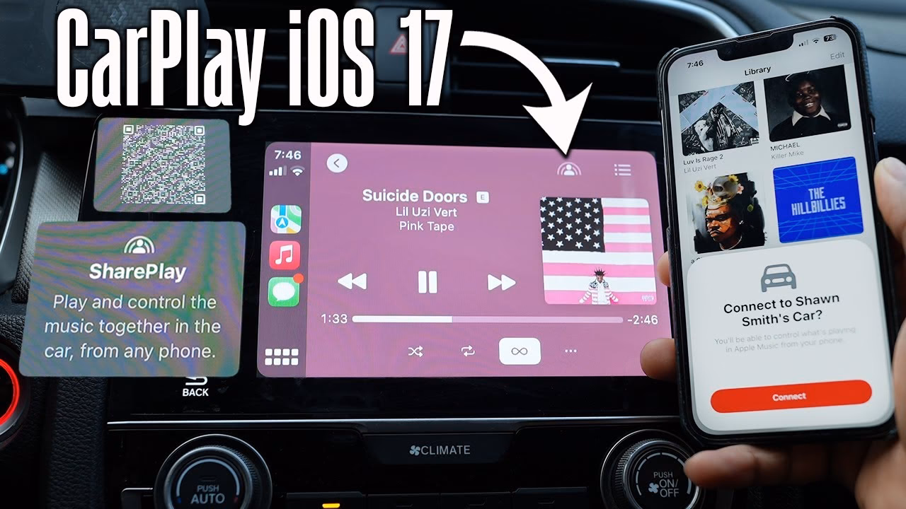 How do I play music together in my car?