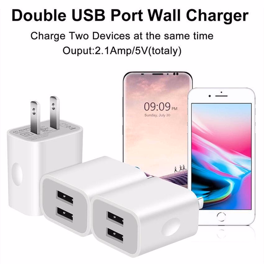 What devices are compatible with a 5V 2A 10W wall charger?