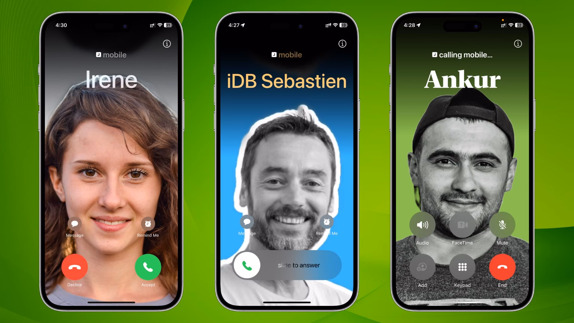 How to get full-screen photos for incoming phone calls?