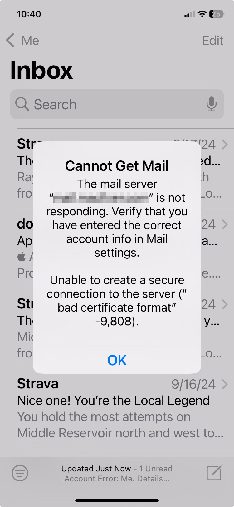 Why is my email not syncing?