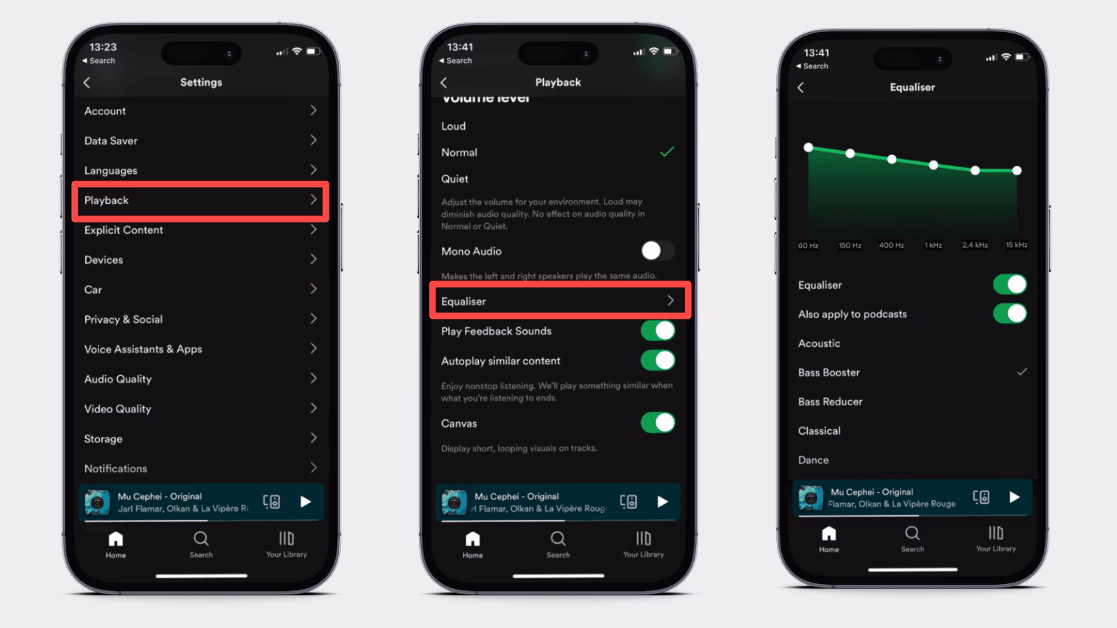 Does Spotify have a bass equalizer?