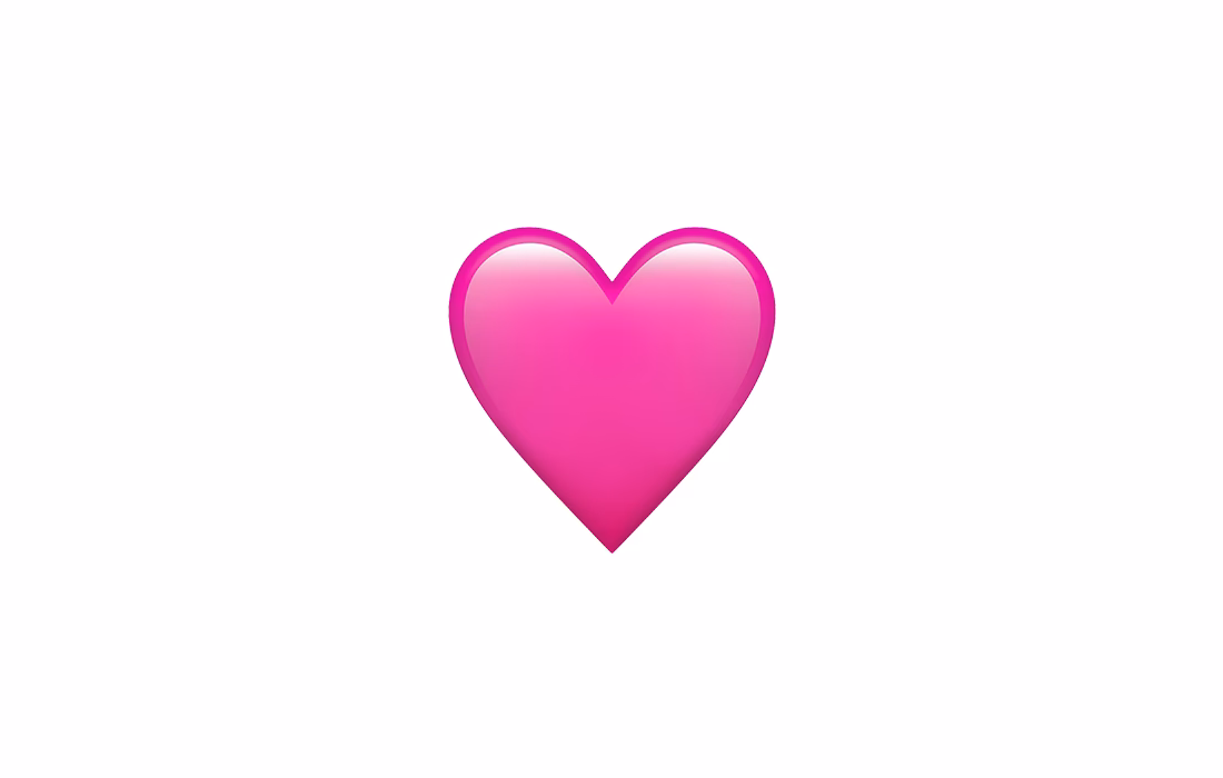 What is a pink heart emoji?