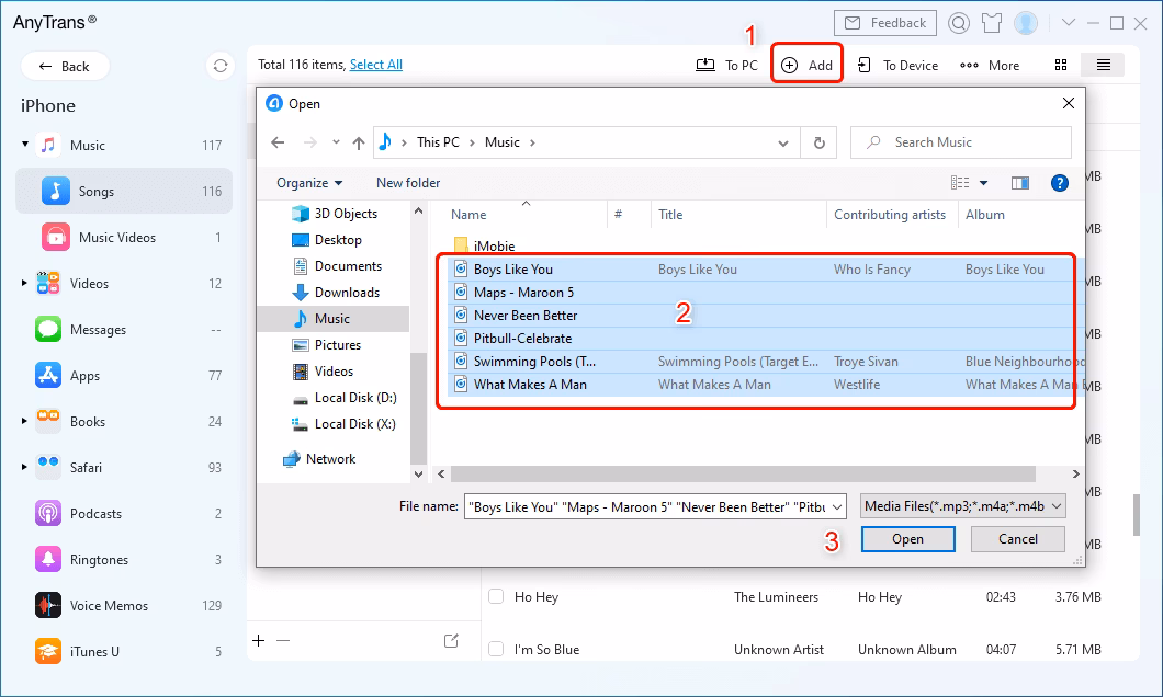 Can I import songs to Apple Music from a Windows PC?