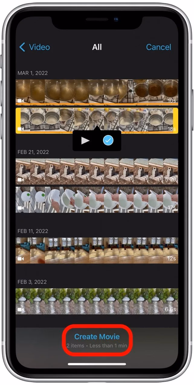 Can iMovie merge videos?