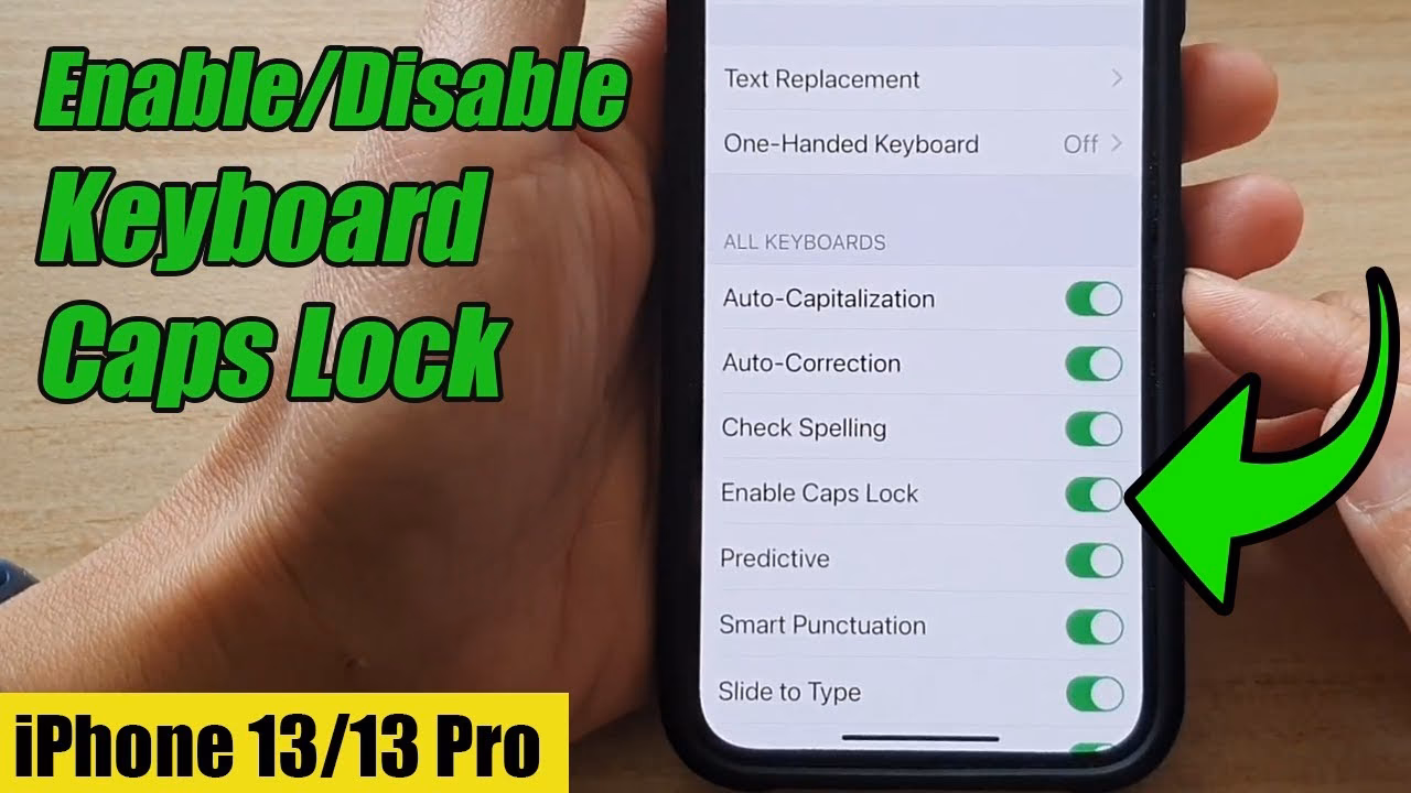 How do I enable Caps Lock?