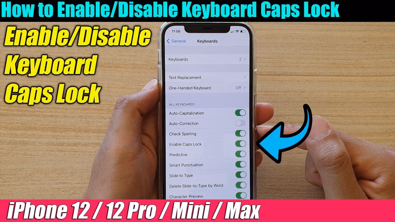 How do I know if my iPhone has Caps Lock?