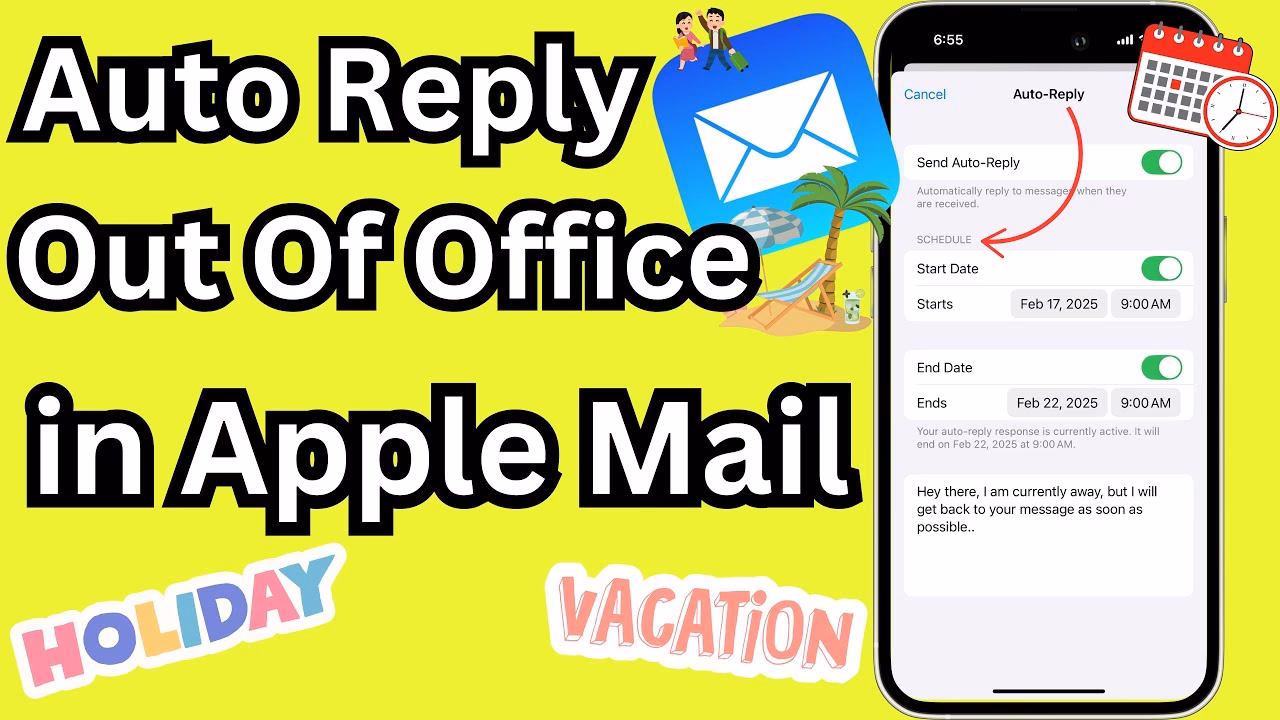 Can I set up auto-reply messages on my iPhone or iPad?