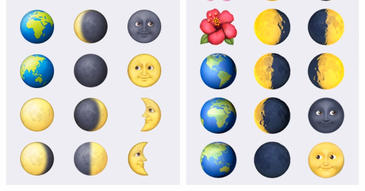 How many emojis are related to Moon?