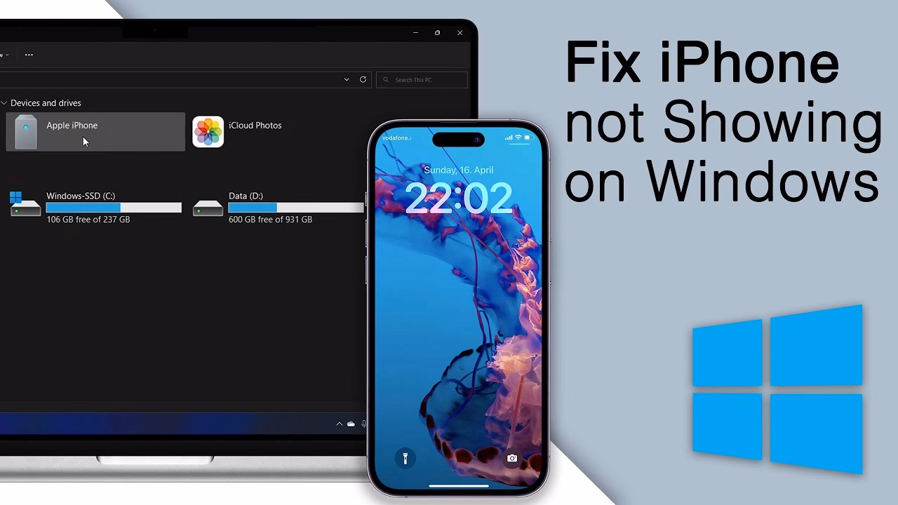 How to fix iPhone not showing up in File Explorer?